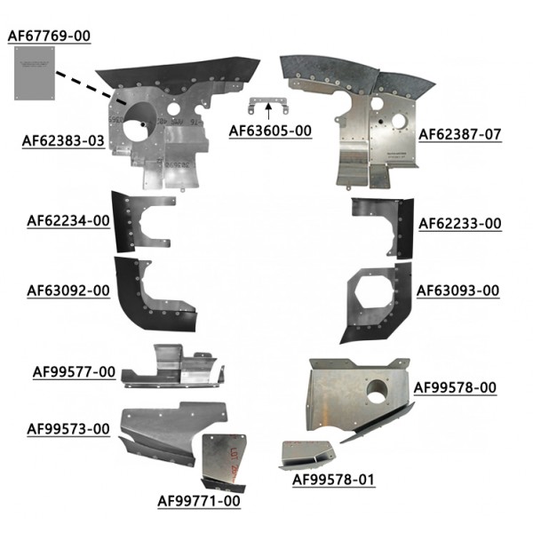 Piper PA-28-180 (72.5-75) Complete Engine Baffle Set